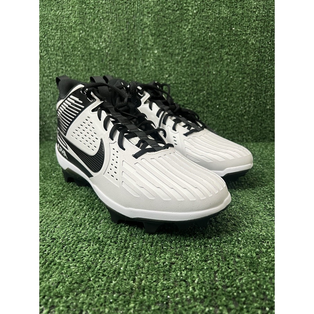 Nike Alpha Menace Strong White Black Football‎ Cleats Men's Size 11.5 IB2572-100